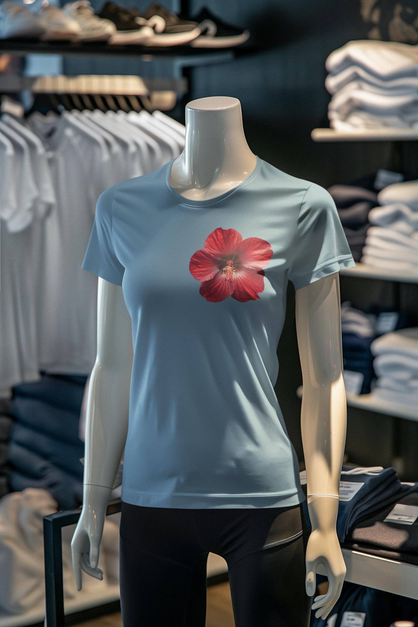 Hibiscus Flower Beach T-Shirt, Casual Comfort Tee, Lightweight Summer Shirt, Everyday Wear, Nature Enthusiast Apparel, Comfort Colors Tee