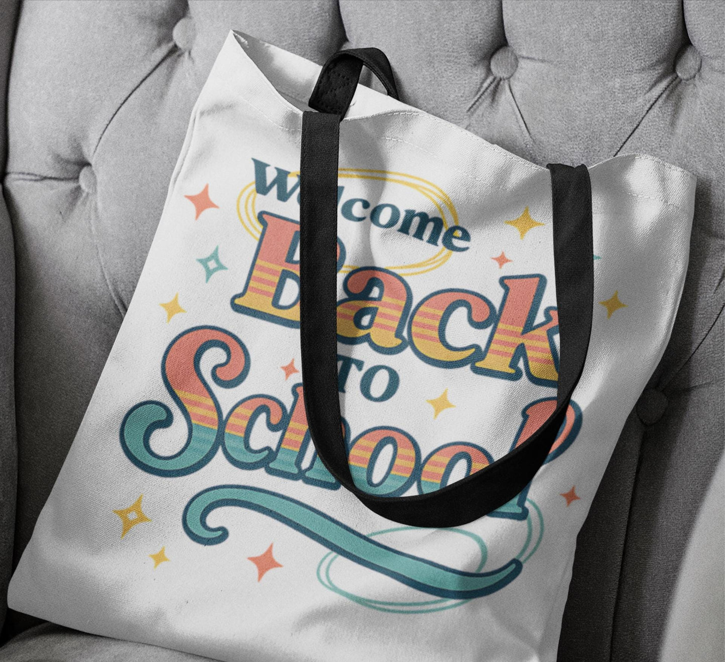 Back to School Tote Bag - Stylish Carryall for Students, School Events, College, Eco-Friendly, Gift for Teacher Appreciation Back to School