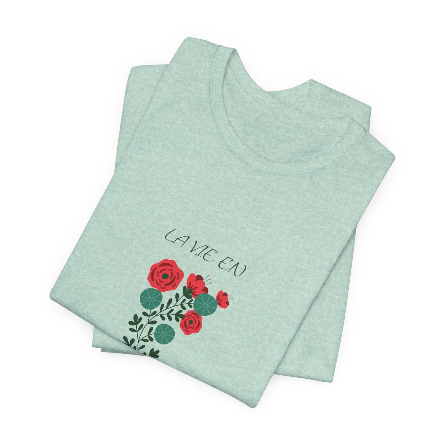 Floral Unisex Tee with Romantic Vibes, Perfect for Casual Spring Fall Summer Wear, Gifts, Valentine's Day, Plant Lovers, Everyday Style