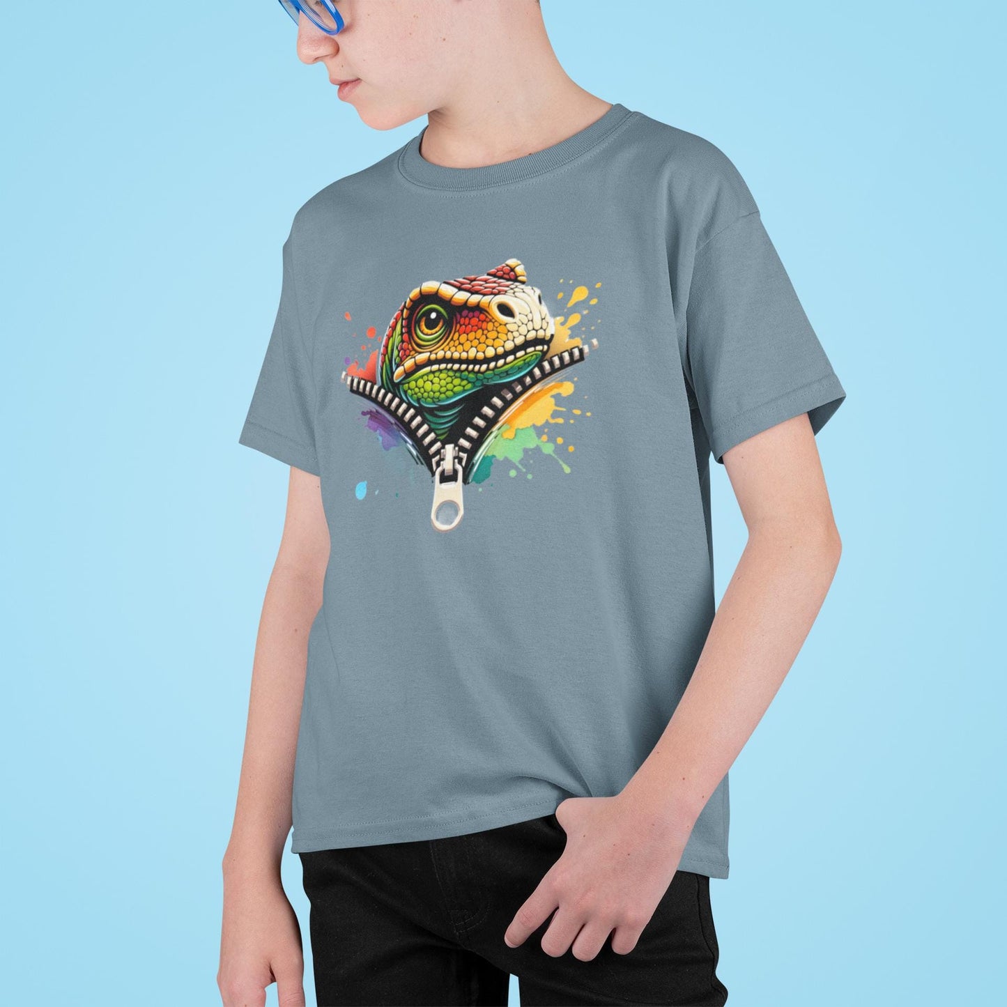 Kids Dinosaur Graphic Tee, Fun Shirt for Children, Cool Summer Clothing, Gift for Kids, Party Wear, Youth Tee, Children's Favorite Reptile