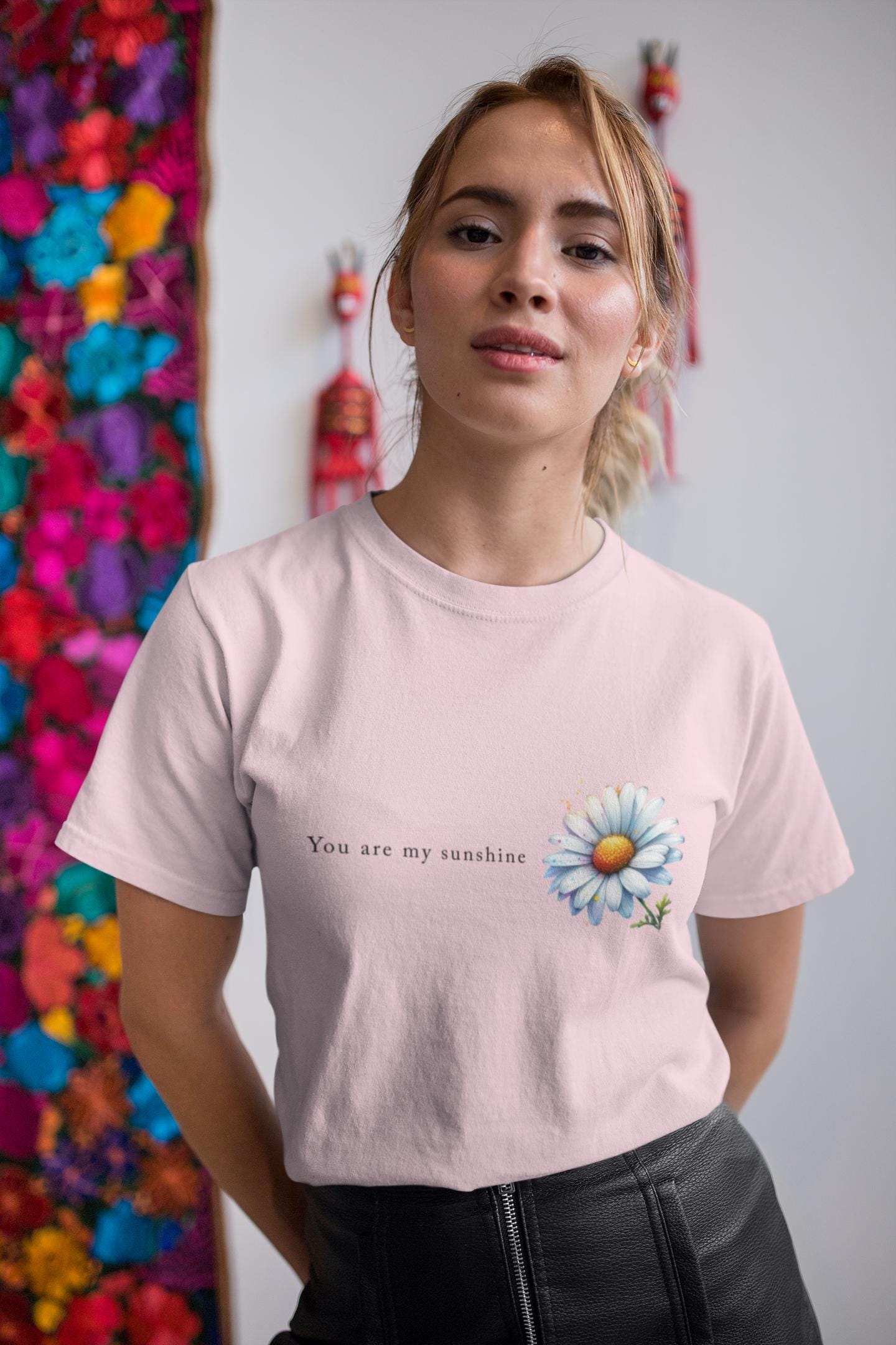 Sunshine Flower Unisex Garment-Dyed T-Shirt | Inspirational Tee | Gift for Her | Casual Wear | Spring Fashion | Eco-Friendly |Fun Summer Tee