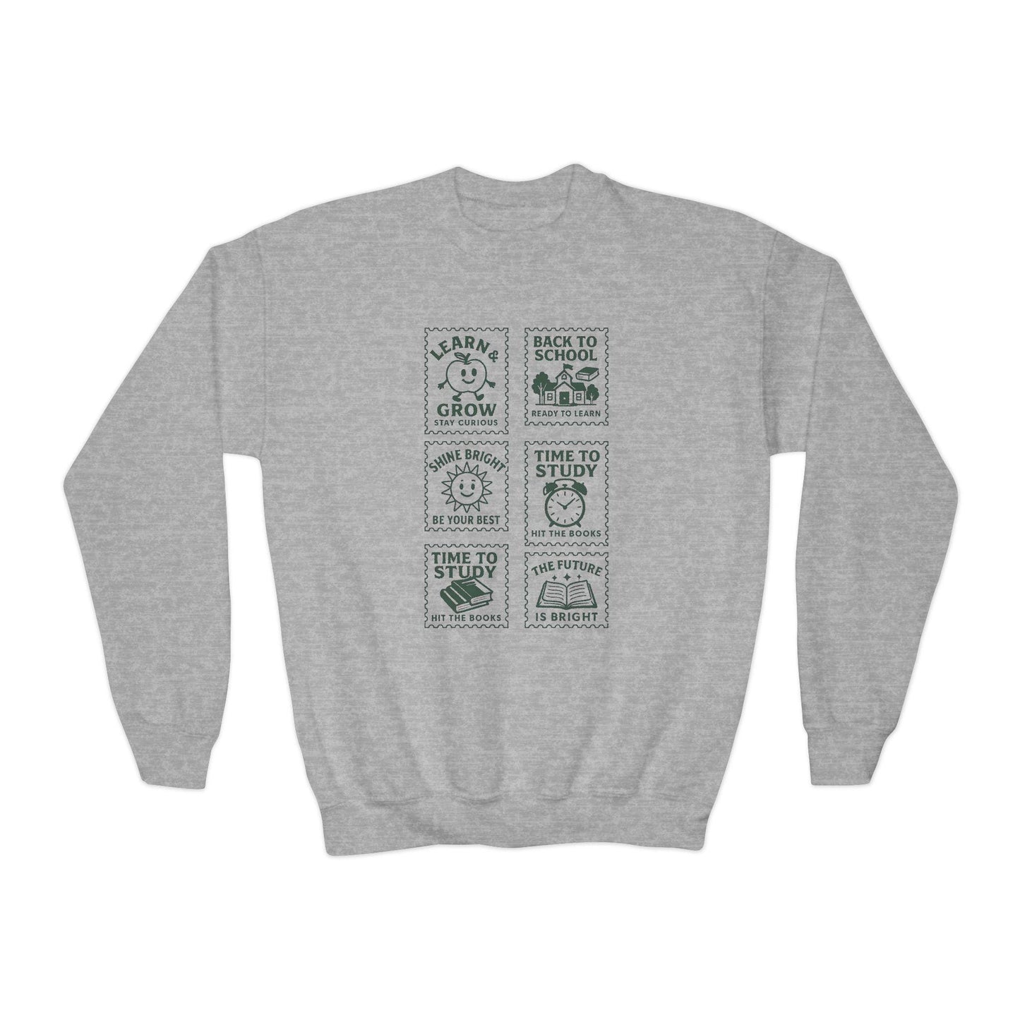 Youth Motivational Crewneck Sweatshirt, Back to School Gift, Study Motivation Apparel, Positive Quotes Sweatshirt, Comfortable Kids