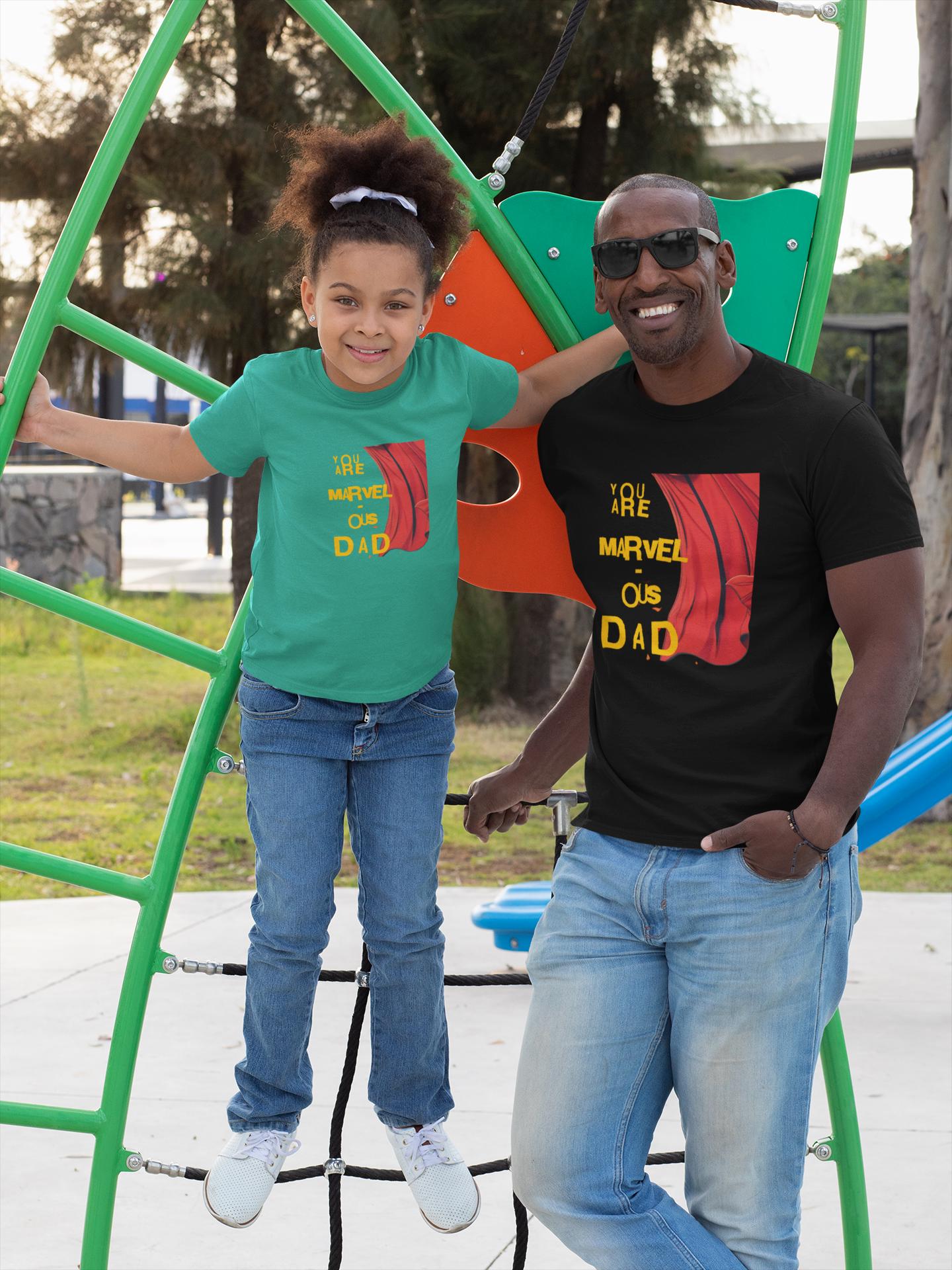 Marvelous Dad Kids Tee, Gift for Father's Day, Birthday Shirt for Boys, Motivational Tee, Casual Kids Wear