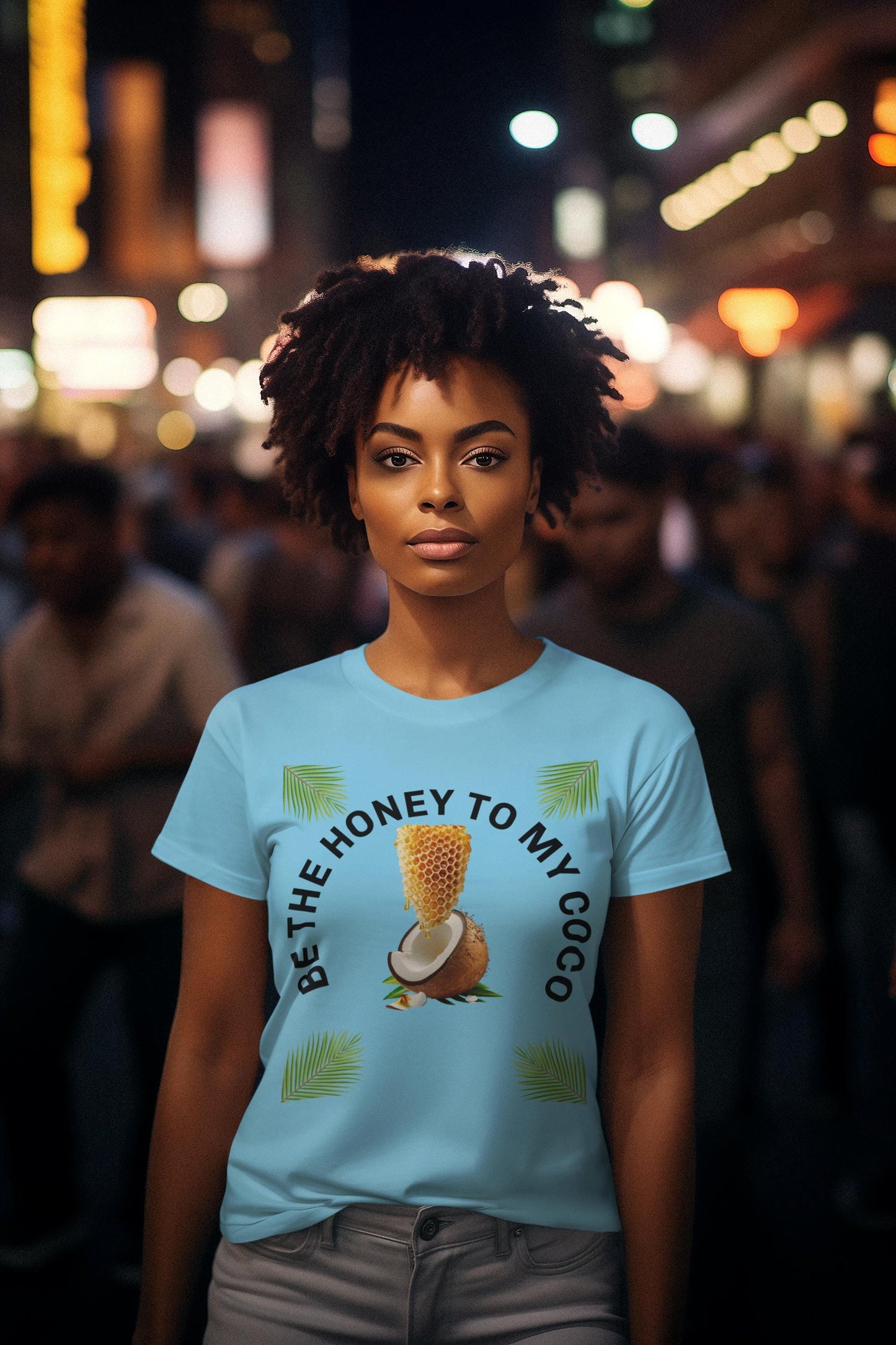 Honey to My Coco Tee | Short Sleeve T-Shirt | Beach Vibes, Casual Wear, Summer Outfit, Gift for Friends, Tropical Style, Fun Flirty Tee
