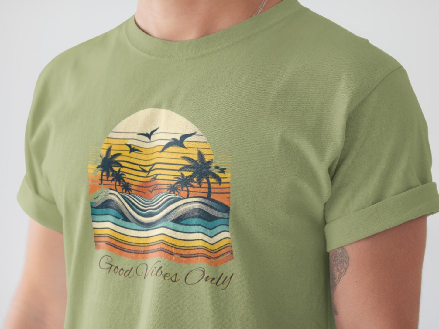 Sunshine Good Vibes Only Shirt, Summer Vibe Shirt, Everyday Comfort Colors, Only Good Vibes, Retro Sunset Rays Shirt, Weekend Style T-Shirt