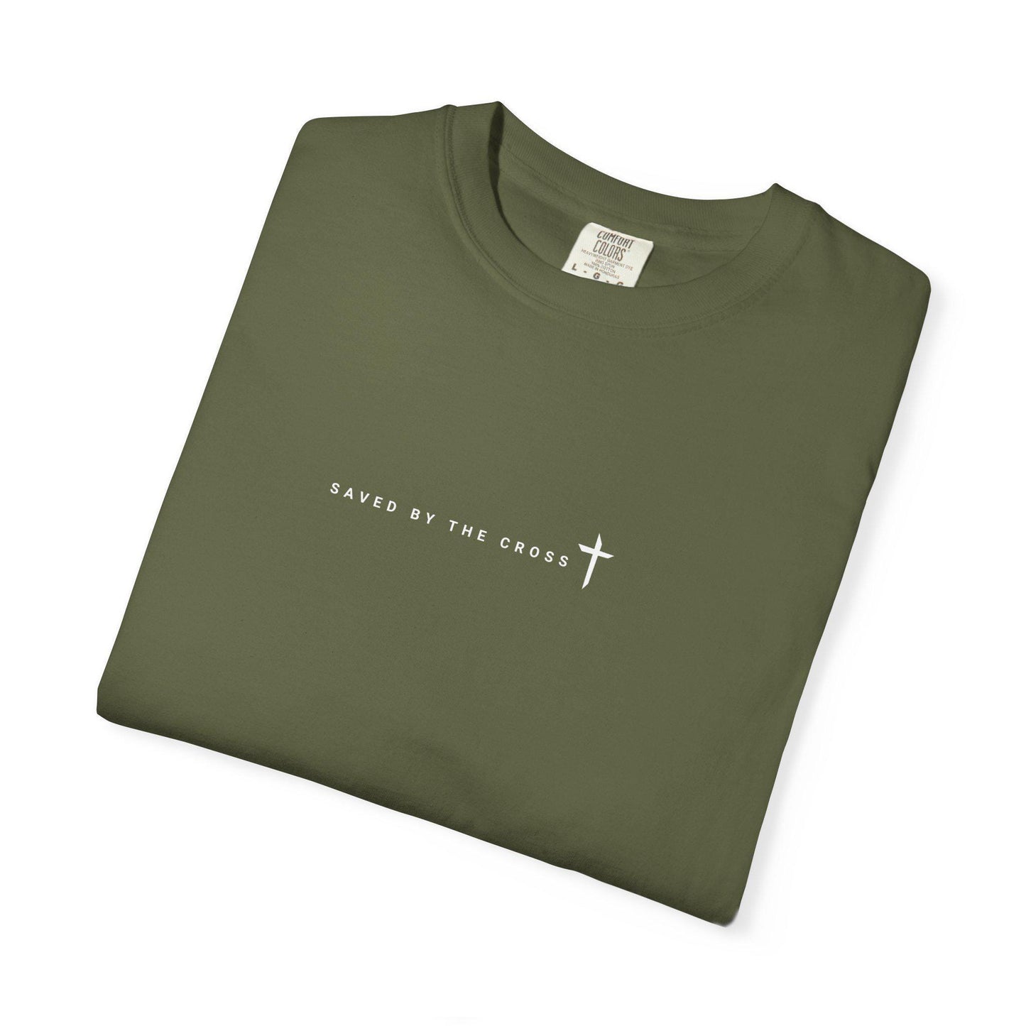 Saved by the cross inspiring Tee. Encouraging biblical verse screenprint tee. Unisex Style, Comfortable Summer Shirt, Streetwear Essential