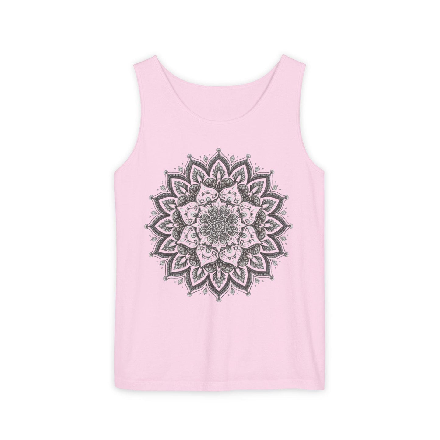 Mandala Graphic Tank Top, Meditation Spiritual Top, Neodiverse Astro Celestial Neo-Soul Top, Active Yoga Enthusiast Top, Hippie Minimalist,