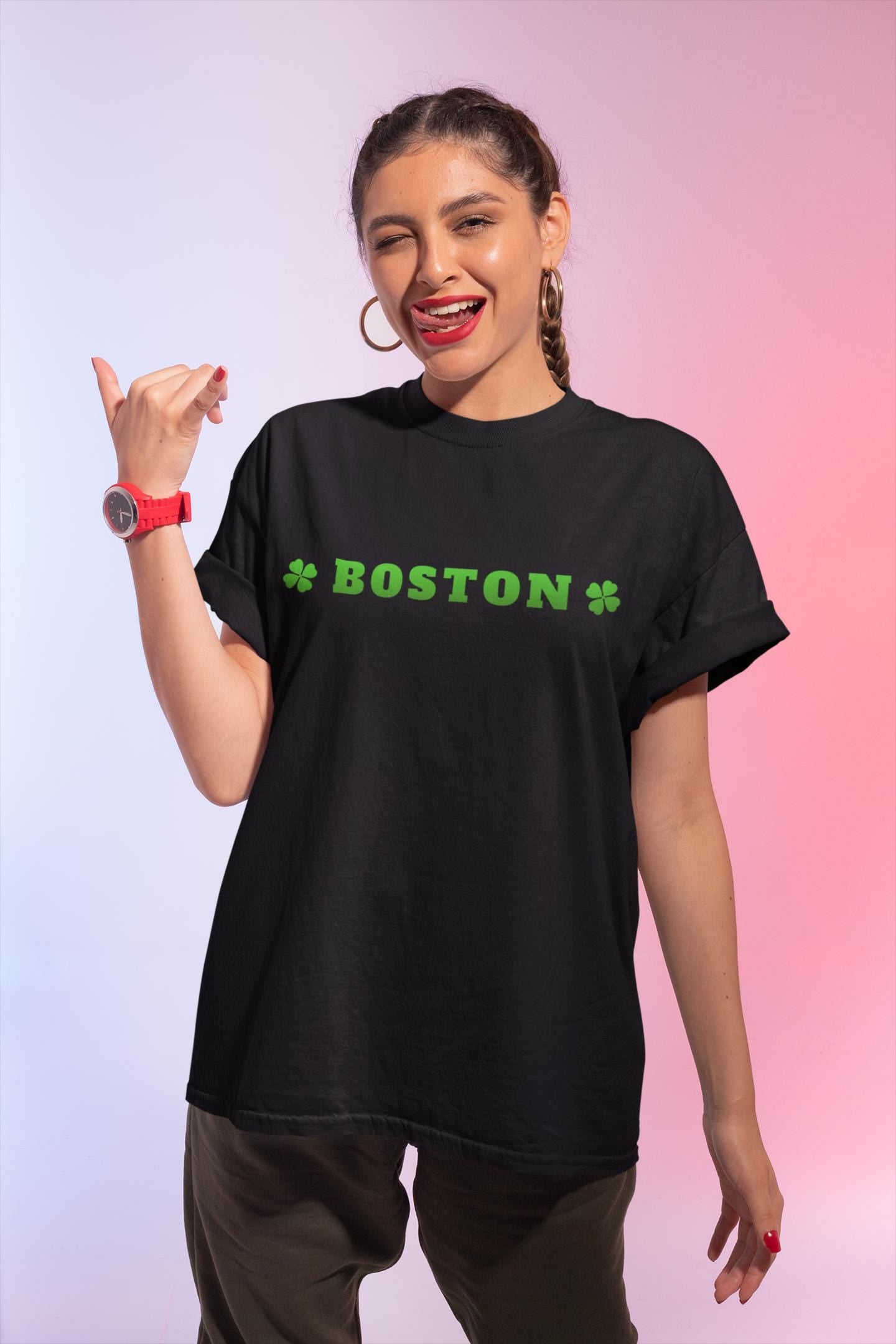 Boston Tee, Unisex Short Sleeve Shirt, Irish Festival T-Shirt, Casual Everyday Wear, Boston Pride Apparel