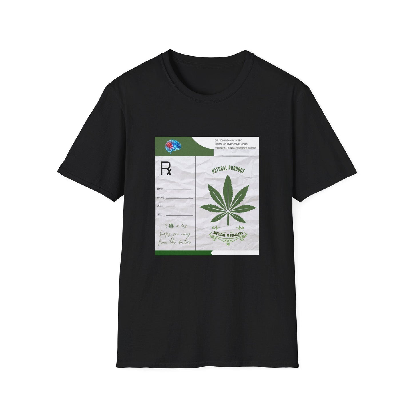 420 Humor TShirt, Cannabis Lover Tee, Funny Weed Prescription Graphic Tee, Chill Stoner T-Shirt for Men & Women, Sarcastic Pot Smoker Shirt
