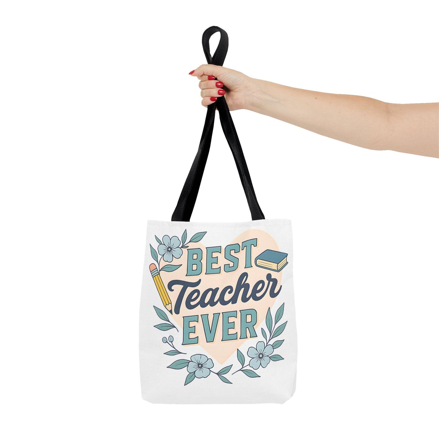 Best Teacher Ever Tote Bag - Stylish Carryall for Teacher, School Event, College, Eco-Friendly, Gift for Teacher Appreciation Back to School