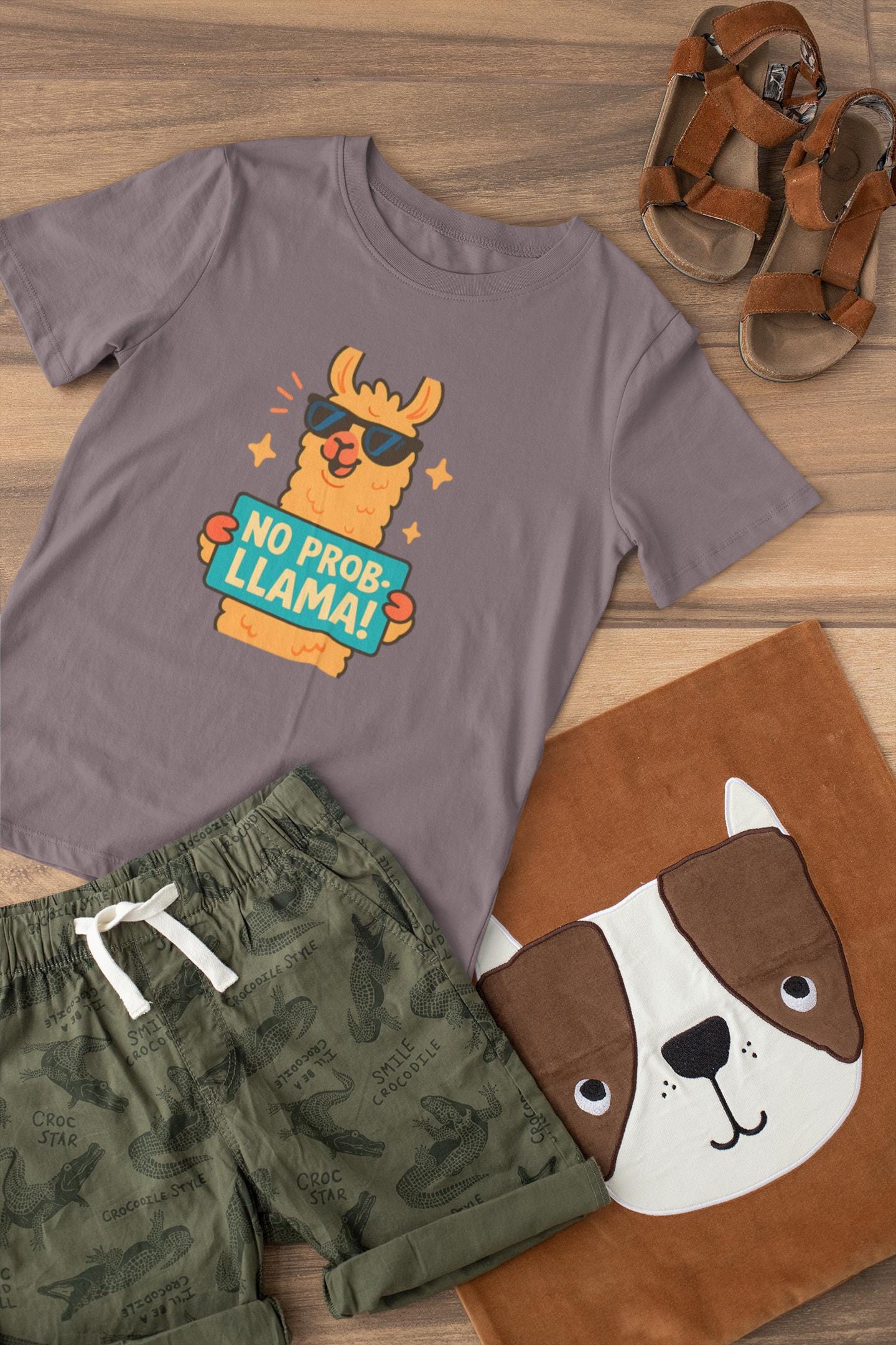 Kids Llama T-Shirt - Fun Cotton Tee for Playful Children, Birthday Parties, Summer Outfits, Casual Animal Lovers Tee, Back to School Apparel