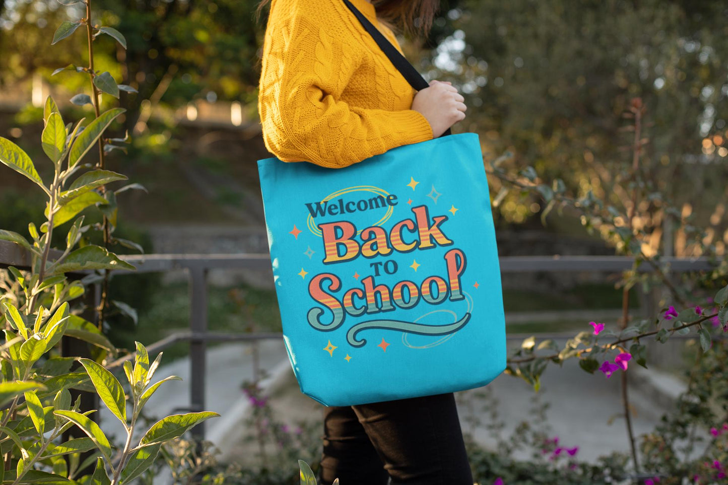 Back to School Tote Bag - Stylish Carryall for Students, School Events, College, Eco-Friendly, Gift for Teacher Appreciation Back to School
