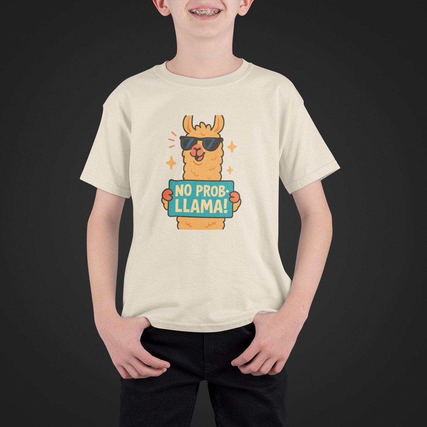 Kids Llama T-Shirt - Fun Cotton Tee for Playful Children, Birthday Parties, Summer Outfits, Casual Animal Lovers Tee, Back to School Apparel