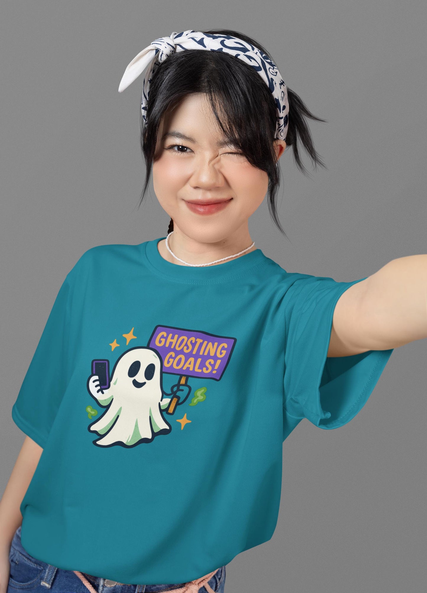 Ghosting Goals Youth Short Sleeve Tee, Fun Halloween Tee, Cute Ghost Graphic Tee, Spooky Season Apparel, Kids' Halloween Top Back to School