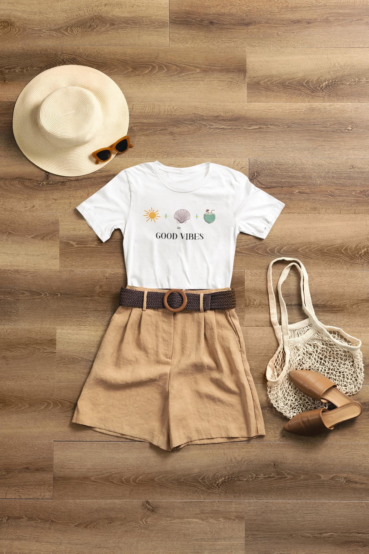 Good Vibes Unisex Tee | Beach Lover T-Shirt, Summer Essentials, Gift for Friends, Casual Wear, Eco-Friendly Fashion