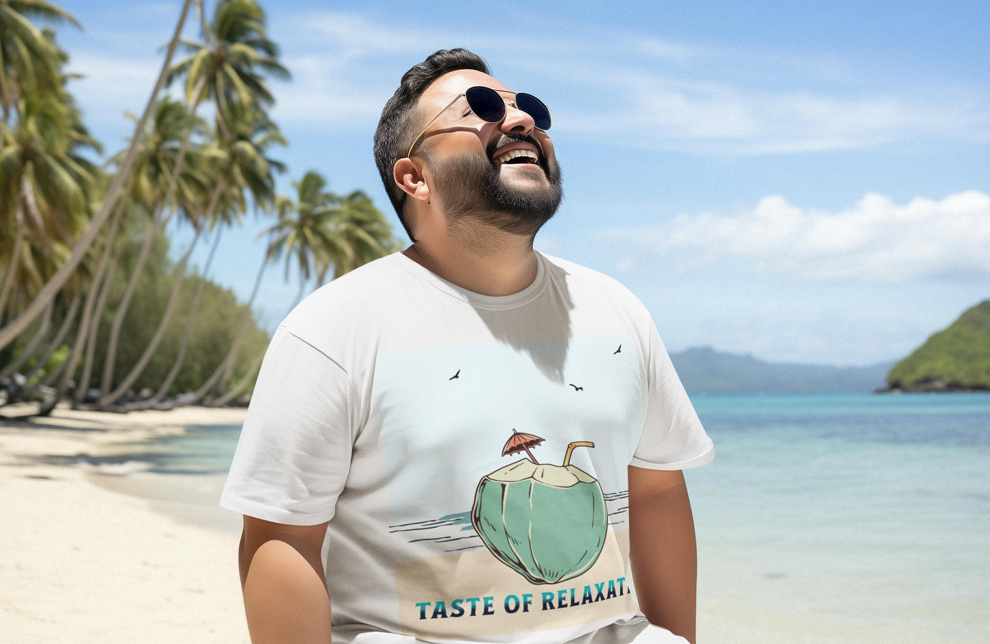 Taste of Relaxation Beach Tee, Summer Shirt, Vacation Apparel, Gift for Him/Her, Relaxing Casual Wear
