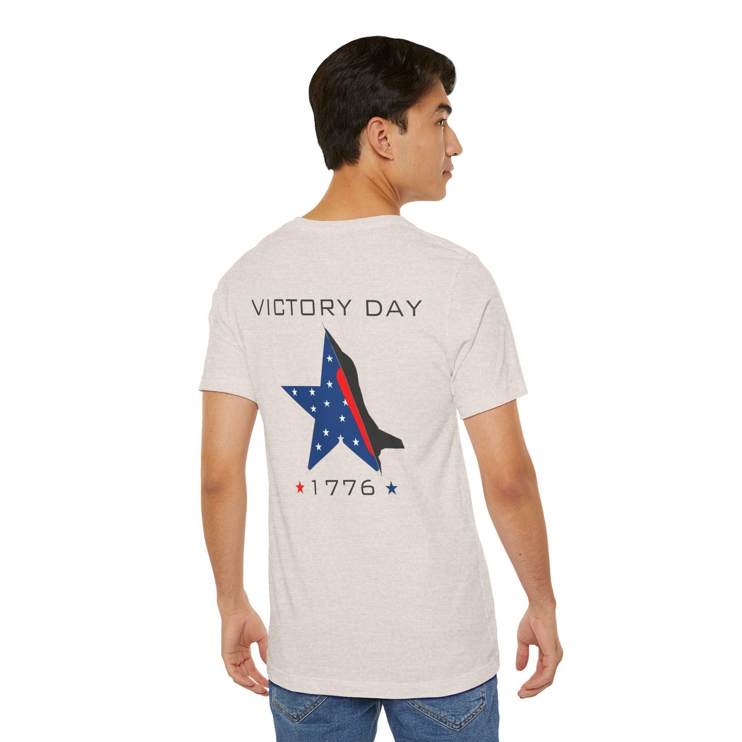 Victory Day Unisex Tee, Casual T-Shirt, Red White Blue, USA Patriotic Shirt, 4th of July Outfit, Independence Day Gift