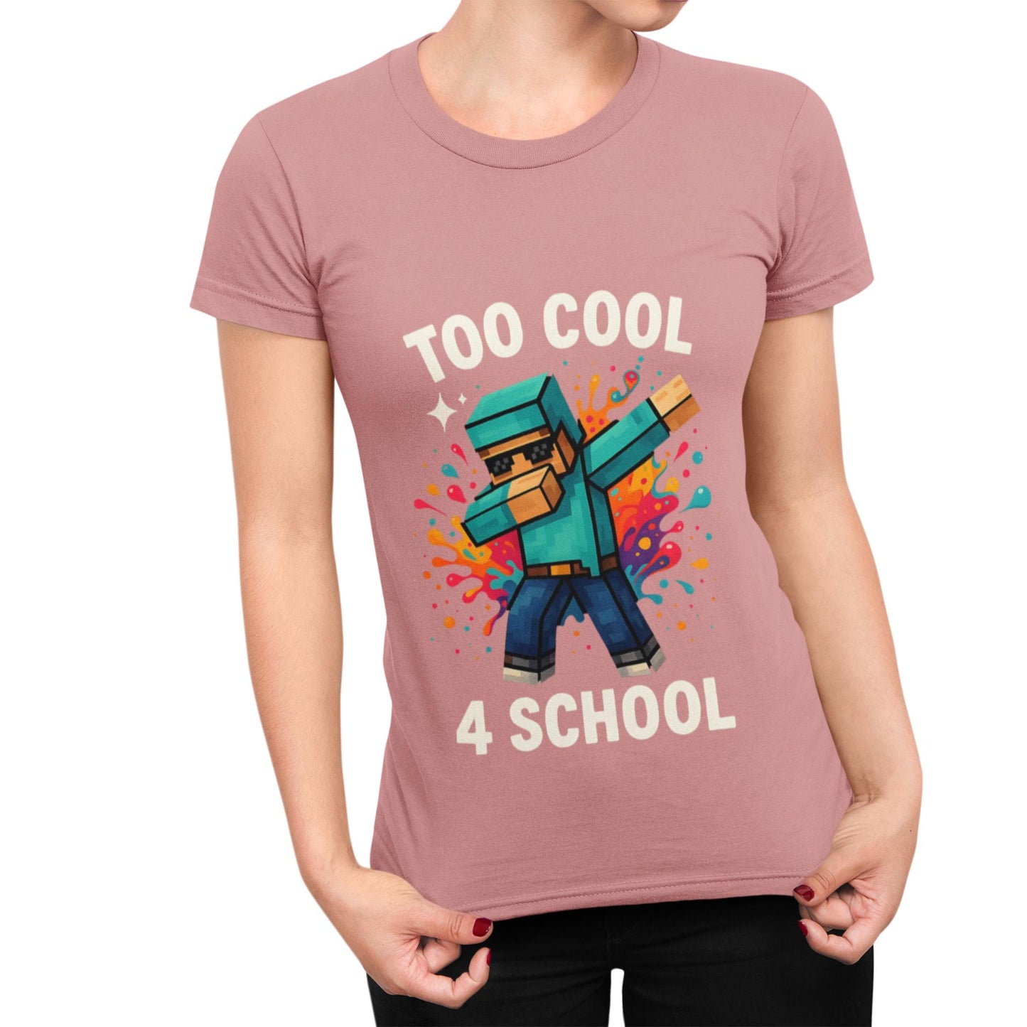 Minecraft Inspired Too Cool 4 School Youth T-Shirt, Kids Tee, Back to School Gift for Students, Welcome Back T-Shirt, Back-to-School T-Shirt