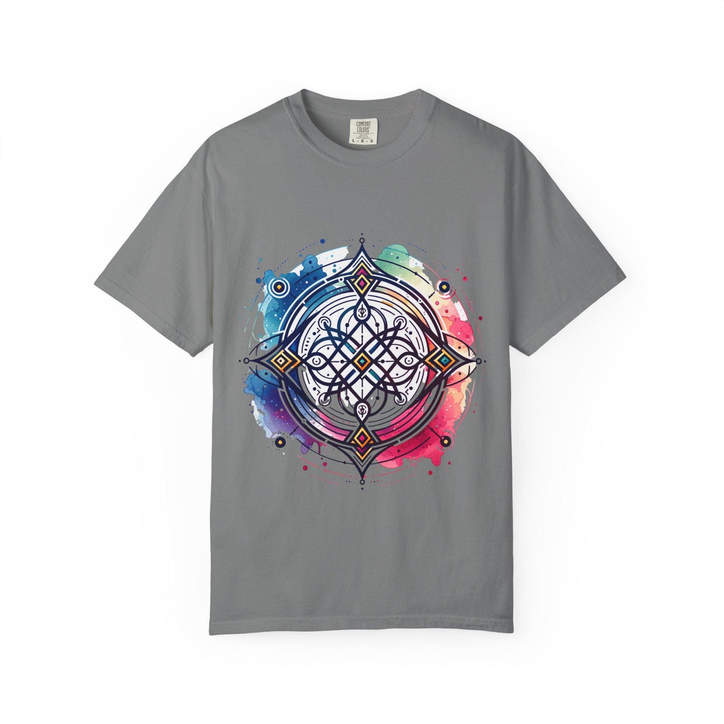 Neodiverse Astro Celestial Neo-Soul T-Shirt, Colorful Mandala Design, Boho Tee, Comfortable Casual Wear, Perfect for Festivals