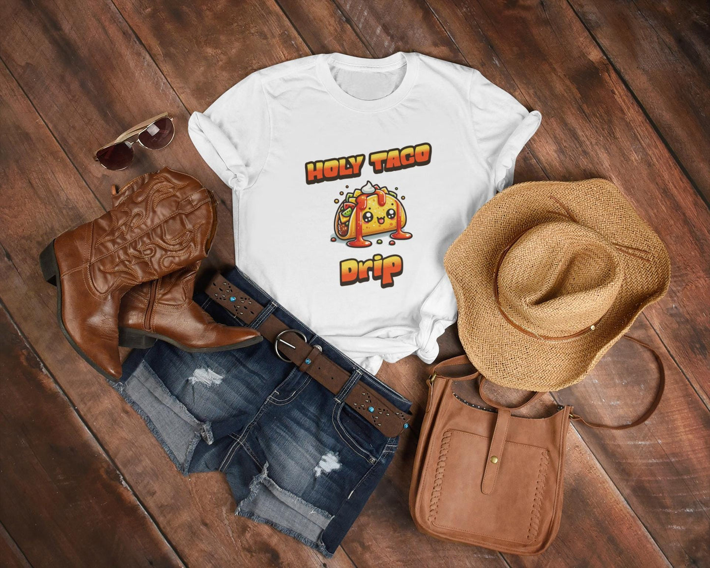 Holy Taco Drip Party Unisex T-shirt, Funny Foodie Cinco De Mayo Tee, Taco Squad Shirt, Friends Gift, Taco Graphic Tee, Mexican Fiesta Shirt