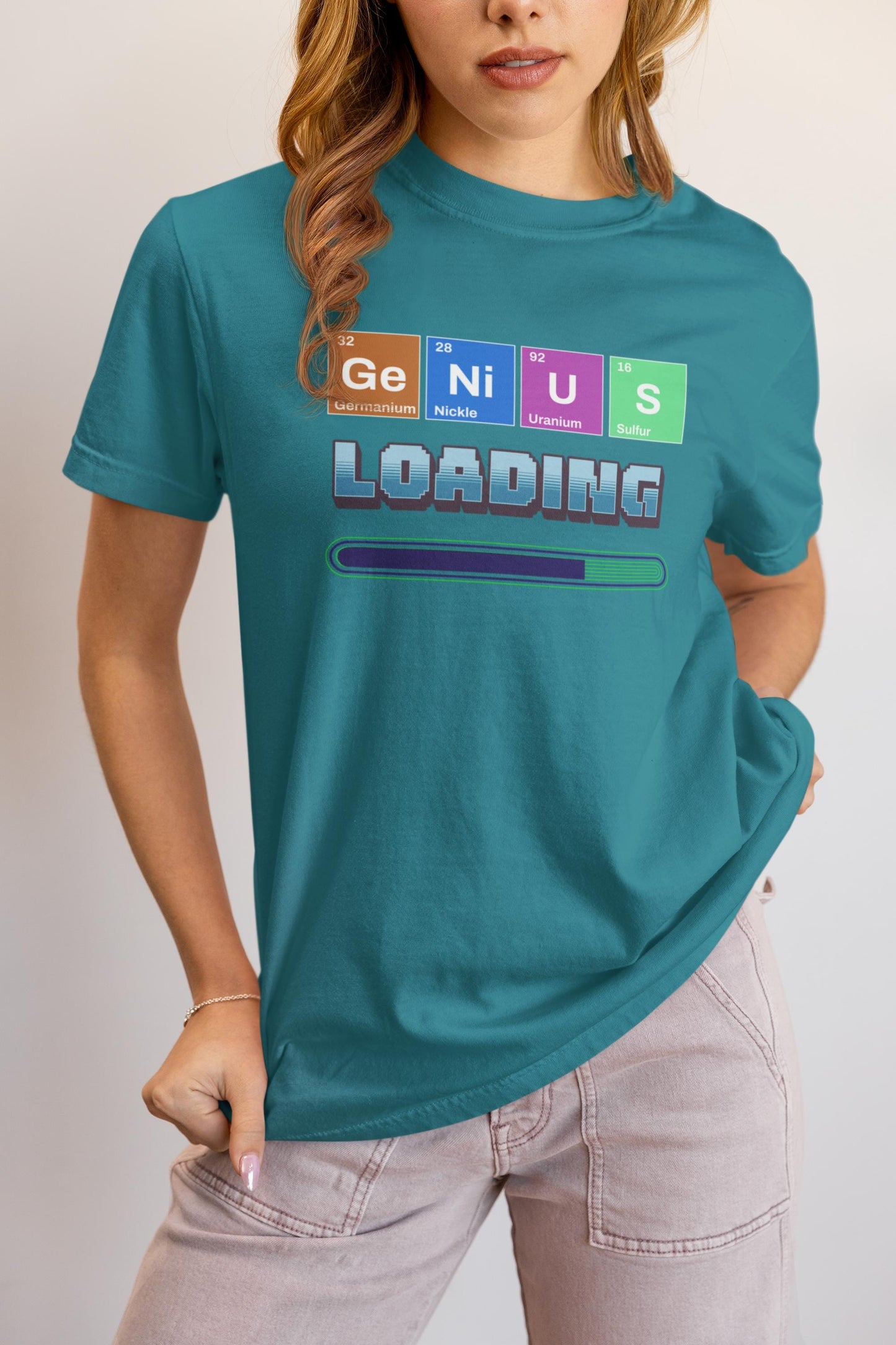Genius Loading T-Shirt, Funny Science Shirt, Graphic Tee Gift for Students, Comfort Colors Casual Wear, Fun Back to School Nerdy Tee, Unisex