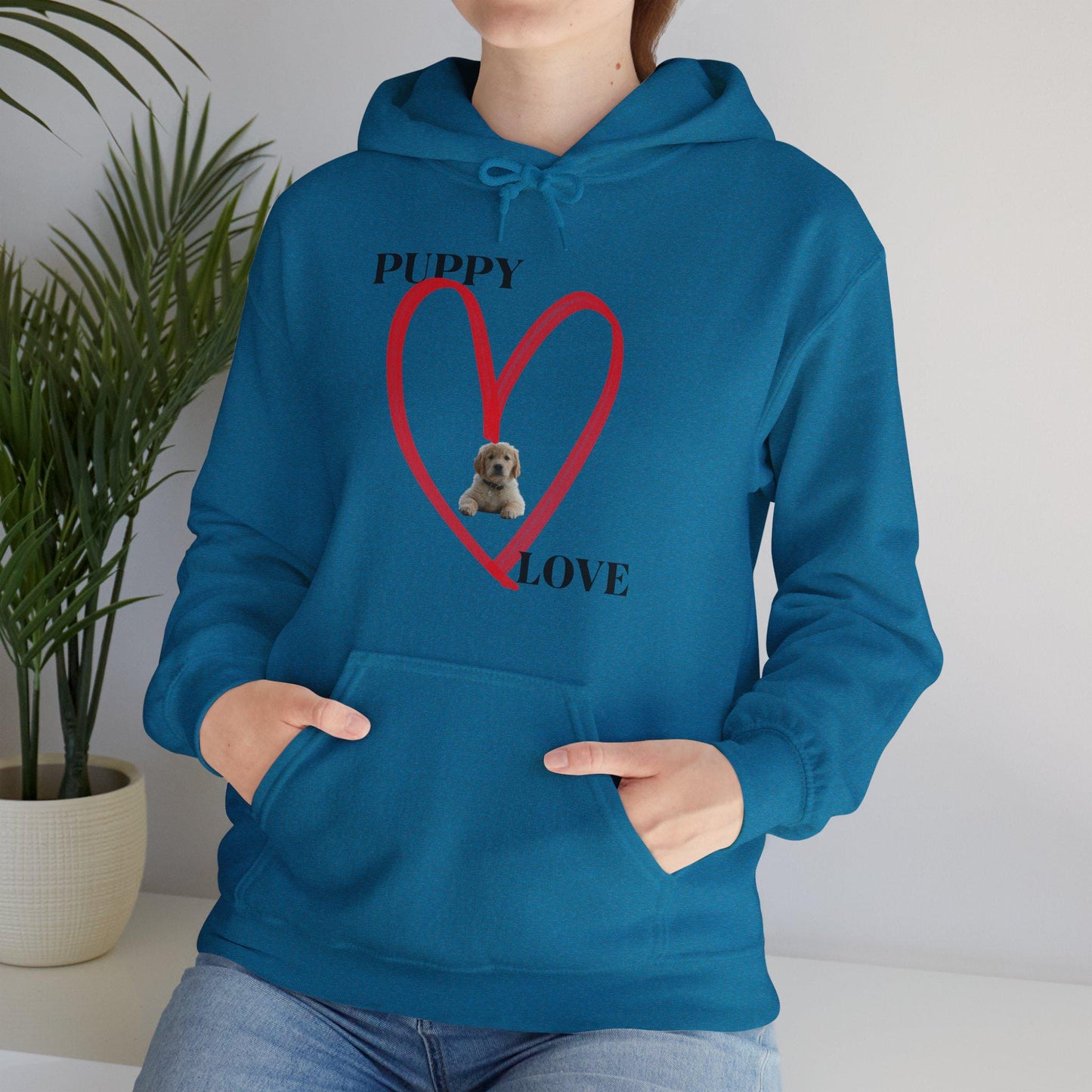 Puppy Love Hoodie, Cozy Pet Sweatshirt, Dog Lover Gift, Unisex Hoodie, Animal Apparel, Cute Dog Clothing