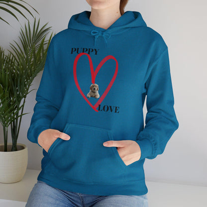 Puppy Love Hoodie, Cozy Pet Sweatshirt, Dog Lover Gift, Unisex Hoodie, Animal Apparel, Cute Dog Clothing