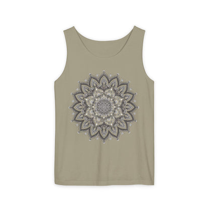 Mandala Graphic Tank Top, Meditation Spiritual Top, Neodiverse Astro Celestial Neo-Soul Top, Active Yoga Enthusiast Top, Hippie Minimalist,