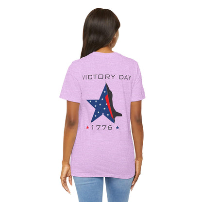 Victory Day Unisex Tee, Casual T-Shirt, Red White Blue, USA Patriotic Shirt, 4th of July Outfit, Independence Day Gift