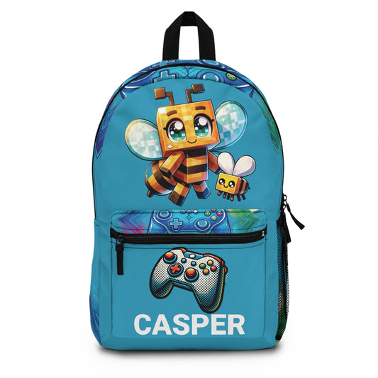Personalized Name Gamer School Bookbag, Gaming Back to School Gear,  Game Characters School Bag for Boys & Girls, Gamer Back to School Bag
