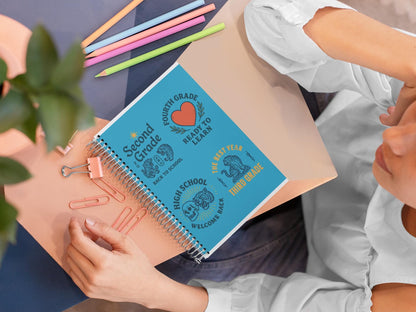 Back to School Spiral Notebook - Education Journal, Teacher Supplies, Ideal for Any School Grade, Study Organizer, School Supplies