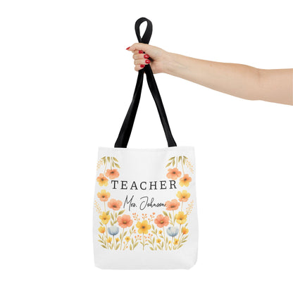 Personalized Teacher Name Tote Bag - Perfect Gift for Educators, Back to School, Classroom Essential, Teacher Appreciation, Eco-Friendly Bag