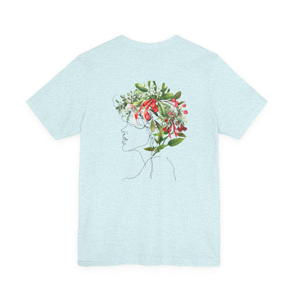 Floral Silhouette T-Shirt - Casual Spring Summer Fall Wear, Gift for Nature Lovers, Art Tee, Unisex Graphic Tee, Spring Fashion