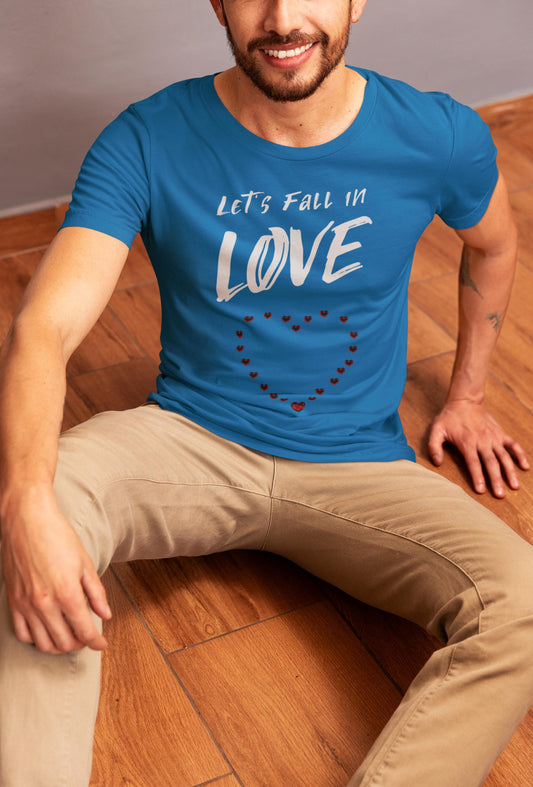 Romantic Love Tee - Let's Fall in Love - Unisex Jersey Short Sleeve T-Shirt, Valentine's Day Gift, Couple Apparel, Love Statement