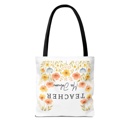 Personalized Teacher Name Tote Bag - Perfect Gift for Educators, Back to School, Classroom Essential, Teacher Appreciation, Eco-Friendly Bag
