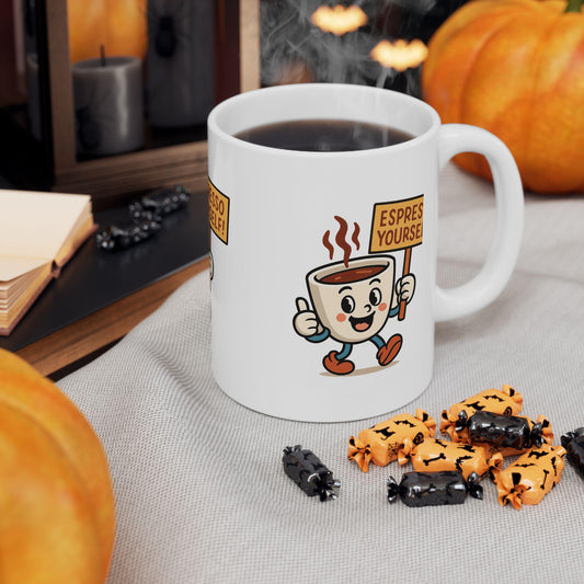 Espresso Yourself Coffee Mug, Cute Drinkware Gift for Coffee Lovers, Espresso Mug,  Ideal Back 2 School Gift for Teachers and Parents