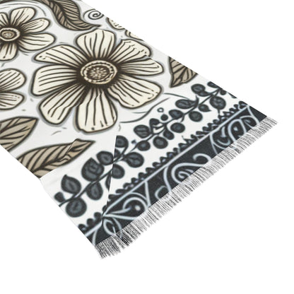 Floral Lightweight Scarf, Bohemian Wrap, Spring Accessory, Gift for Her, Summer Vibes, Women's Fashion, Fun Outdoor Camping Vibes