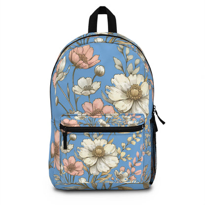 Boho Floral Backpack, Flower School Bag, Flower Print bag, Ideal for Elementary & Middle School Students, Back to School Supply for Students