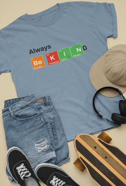 Always Be Kind Youth Short Sleeve Tee, Funny Science Shirt, Graphic Tee Gift for Students, Comfort Colors Casual Wear, Back to School Nerdy