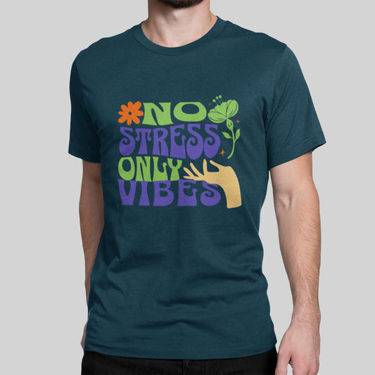 No Stress Good Vibes Only Shirt, Gift For Friend, Minimalist Tee, Motivational Shirt, Inspiring Good Day Tee, Good Vibes Tee, Comfort Colors