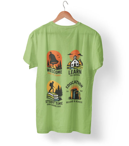 Kids Educational Tee - Welcome, Learn, Study Time, Fun Learning Shirt, Classroom Style, Back to School, Gift for Boys & Girls back to School