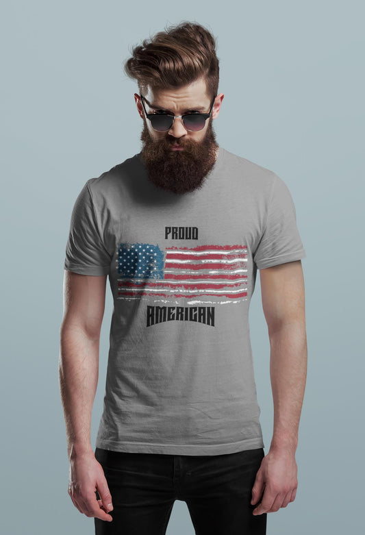 Proud American Graphic Tee, Unisex Short Sleeve Shirt, Patriotic Wear, USA Independence Day, Gift for Veterans, Casual Style