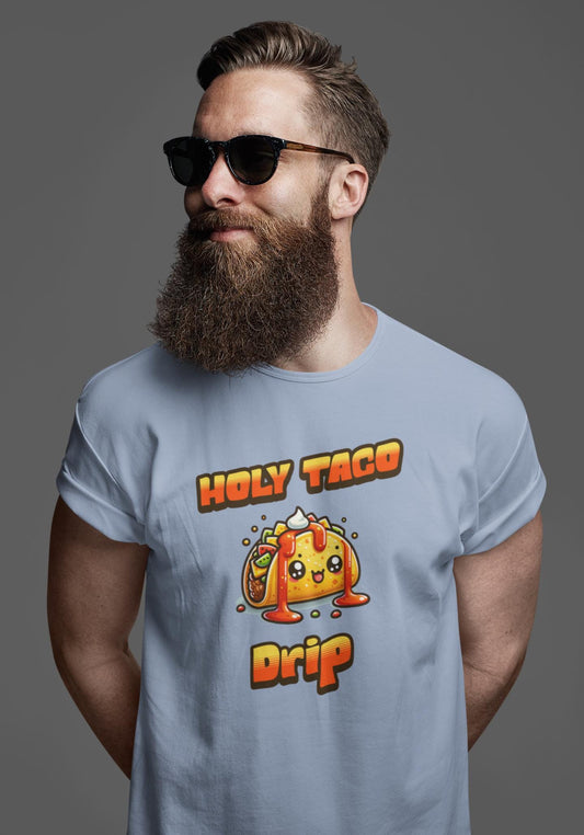 Holy Taco Drip Party Unisex T-shirt, Funny Foodie Cinco De Mayo Tee, Taco Squad Shirt, Friends Gift, Taco Graphic Tee, Mexican Fiesta Shirt