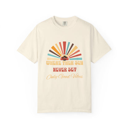 Sunshine Shirt, Summer Vibe Shirt, Everyday Comfort Colors, Only Good Vibes, Retro Sunset Rays Shirt, Weekend Style To, Unisex Casual Wear