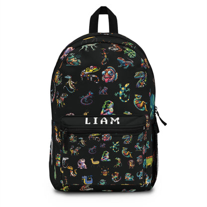 Animal Print Kids Backpack, Personalized School Bag for Elementary & Middle School Kids, Custom Name Bag for Gamer Enthusiast Back-to-School