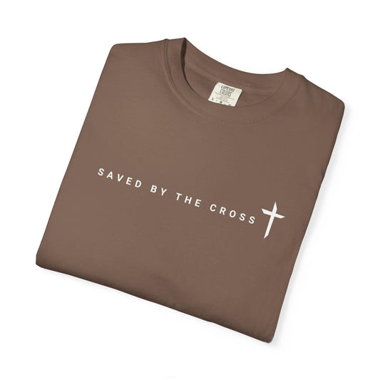 Saved by the cross inspiring Tee. Encouraging biblical verse screenprint tee. Unisex Style,  Comfortable Summer Shirt, Streetwear Essential