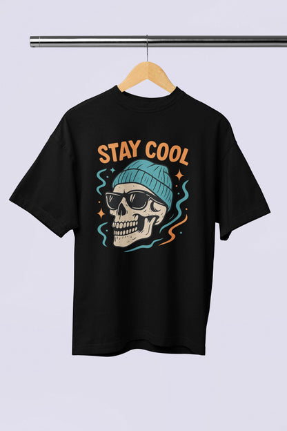Cool Skull Graphic Tee - Unisex Short Sleeve T-Shirt, Edgy Streetwear, Fun Casualwear, Perfect Gift for Skater Friends, Stay Cool Design