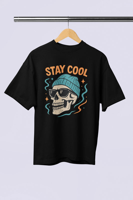 Cool Skull Graphic Tee - Unisex Short Sleeve T-Shirt, Edgy Streetwear, Fun Casualwear, Perfect Gift for Skater Friends, Stay Cool Design