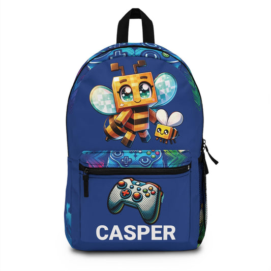 Personalized Name Gamer School Bookbag, Gaming Back to School Gear,  Game Characters School Bag for Boys & Girls, Gamer Back to School Bag