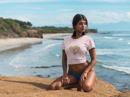 Floral Heart Unisex T-Shirt, Colorful Graphic Tee for Nature Lovers, Perfect for Spring Parties, Mother's Day Gift, Casual Everyday Wear
